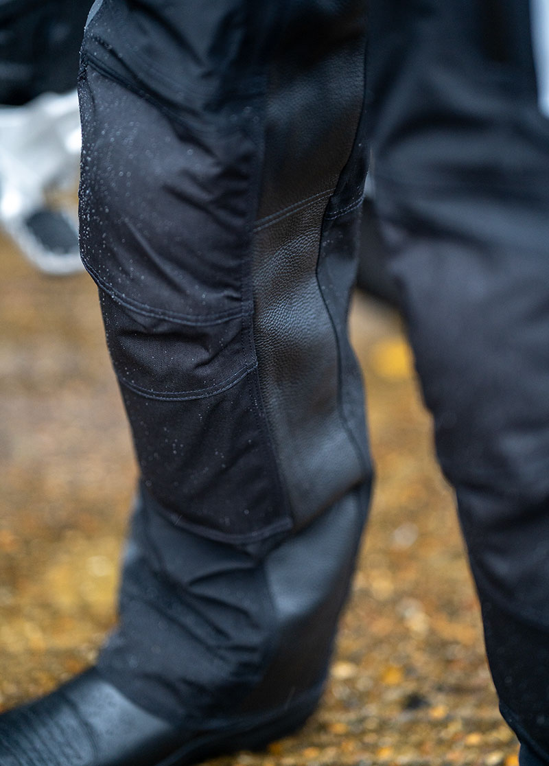 Rukka R-Viss pant leather inside leg detail